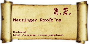 Metzinger Roxána névjegykártya